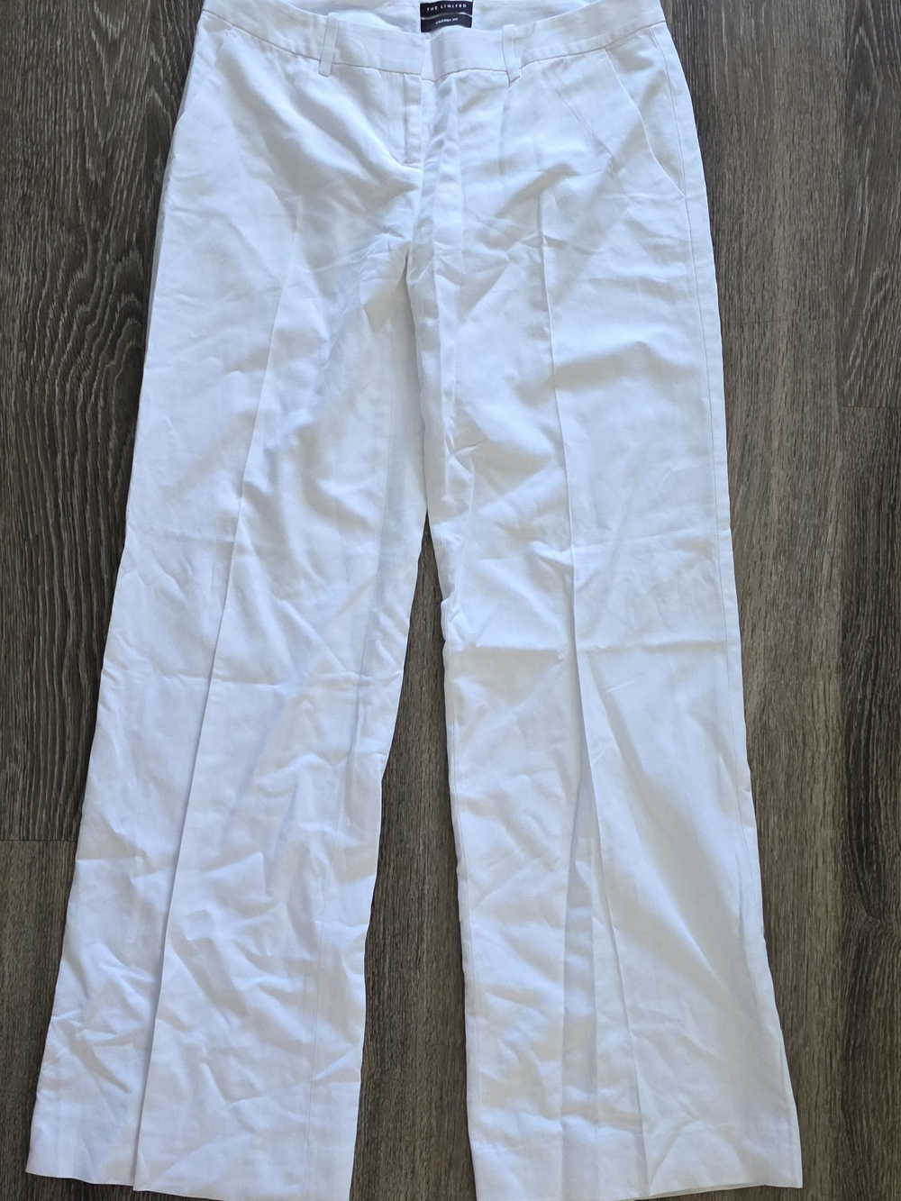 The Limited  Cassidy Fit wide-leg white trousers,size 4